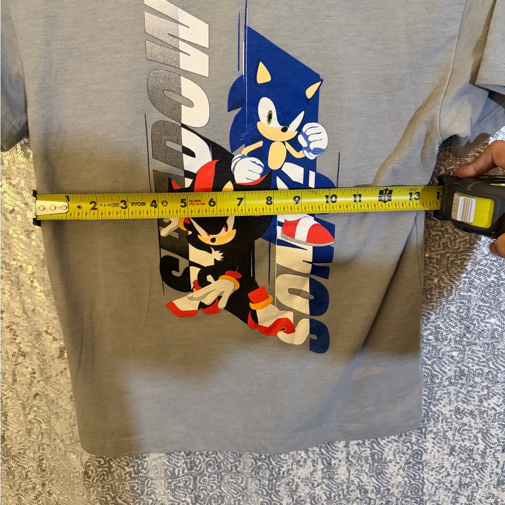 Gray Sonic the Hedgehog Kids T-Shirt - Picture 5 of 5